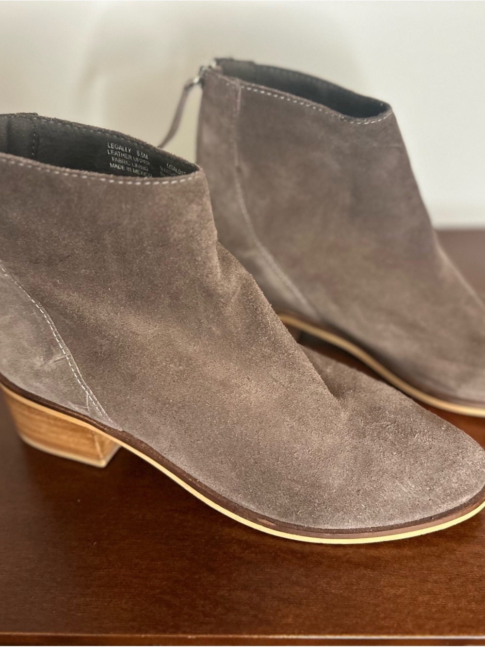 Steve Madden Brown Suede Legally Ankle Boots Women's Size 8.5